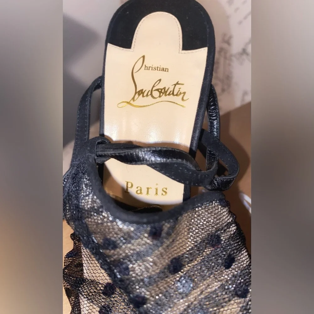 Christian Louboutin Acide 100 Rete/plum Tulle pump - Picture 7 of 16